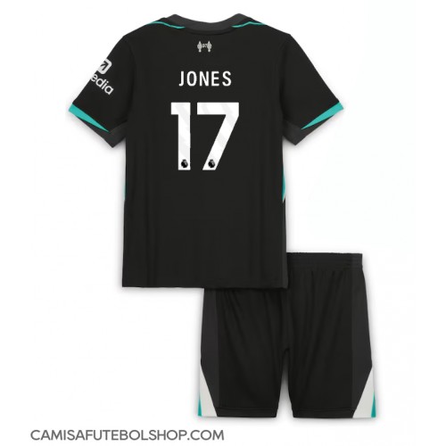 Camisa de time de futebol Liverpool Curtis Jones #17 Replicas 2º Equipamento Infantil 2024-25 Manga Curta (+ Calças curtas)